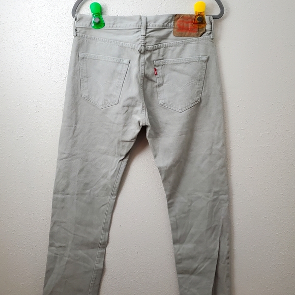 Levi's 501 W31 L34 Grey Mens Jeans Buttonfly - Picture 3 of 6